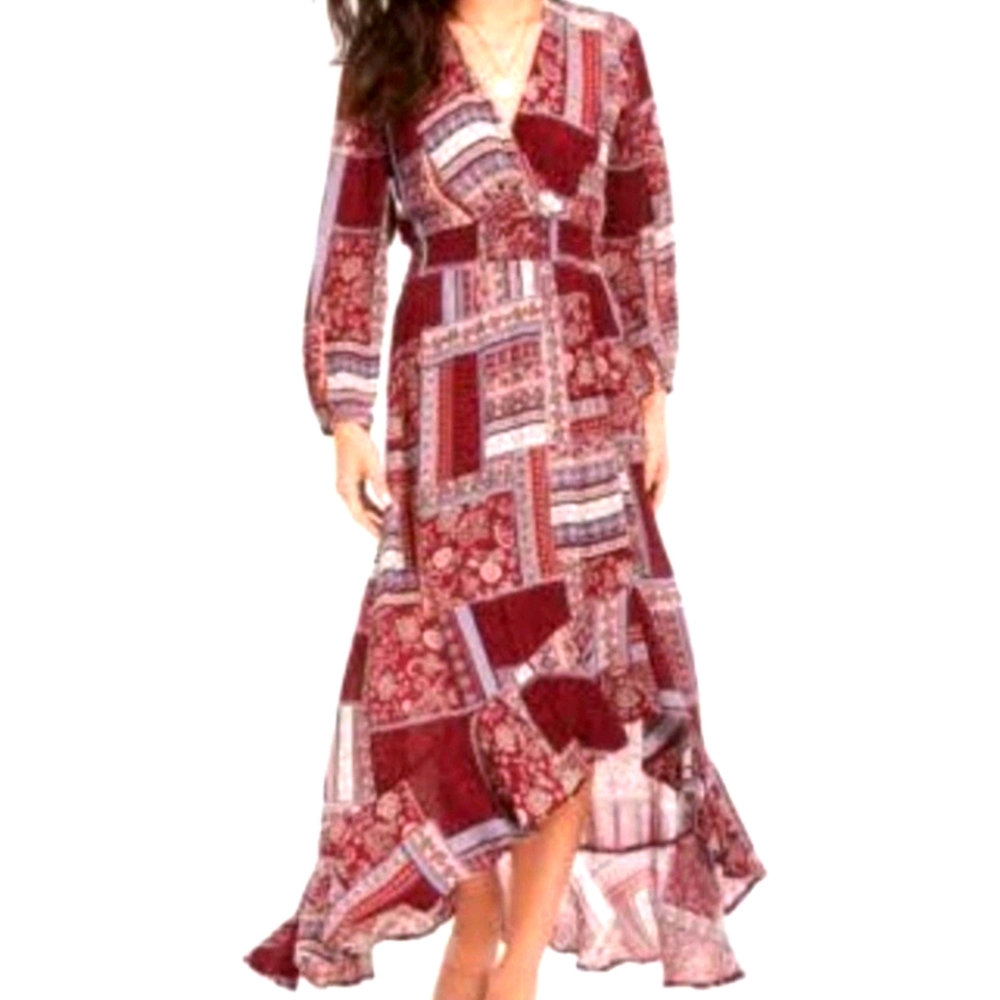 BEAUTIFUL NWT SUMMER LONG BO HO MEDIUM DRESS MULTI